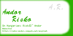 andor risko business card